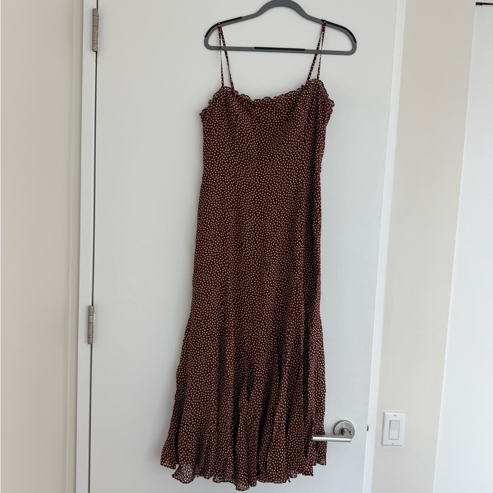 Reformation Brown Patterned Midi Dress - Picture 2 of 10